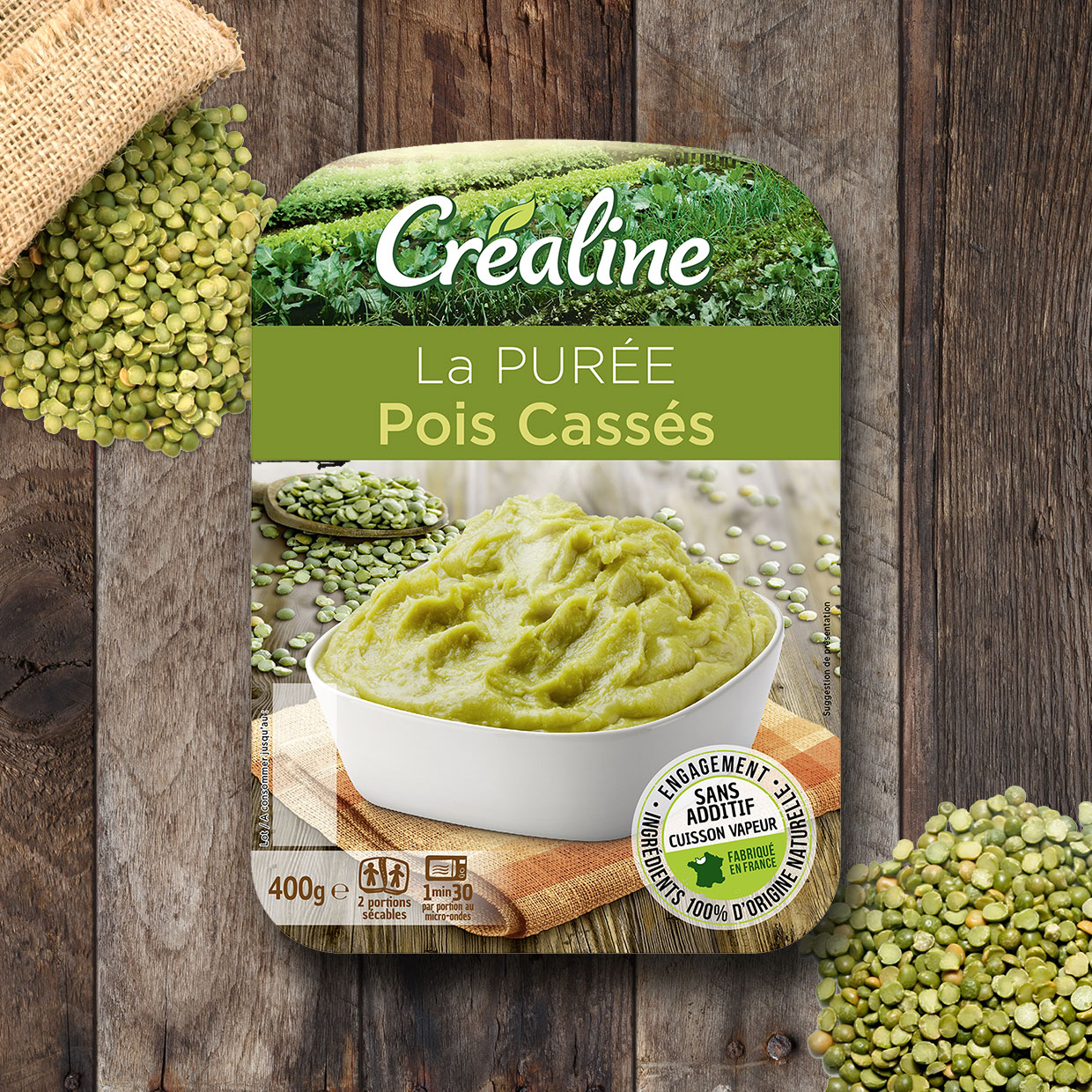 Purée pois cassés au rayon frais : une onctueuse purée de pois cassés